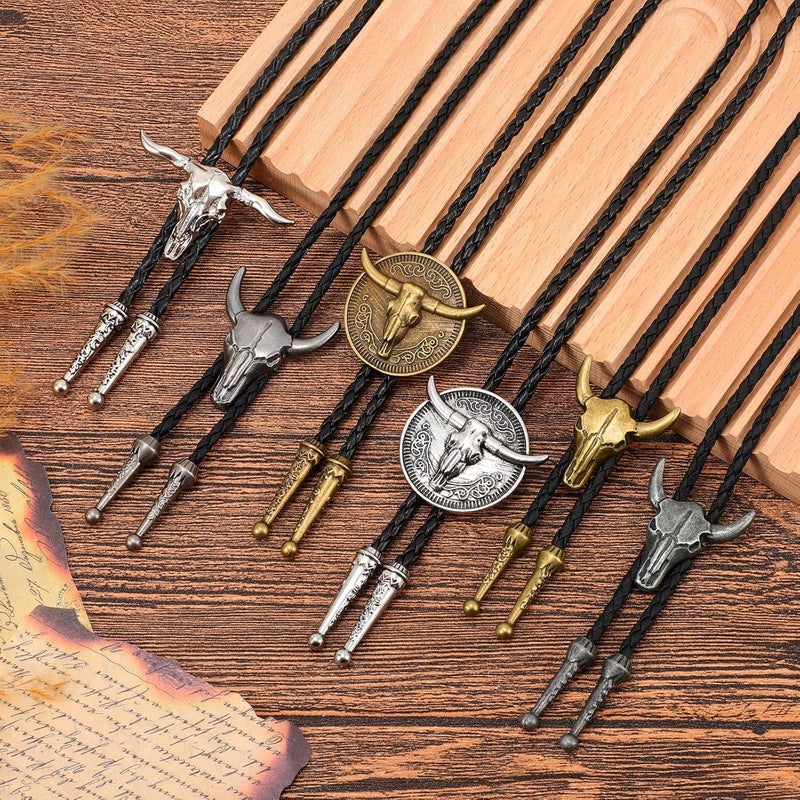 Sansths Bolo Tie for Men Cowboy Tie Native American Retro Western Necklace Cowboy Cowgirl Accessories for Men Women - Image 5